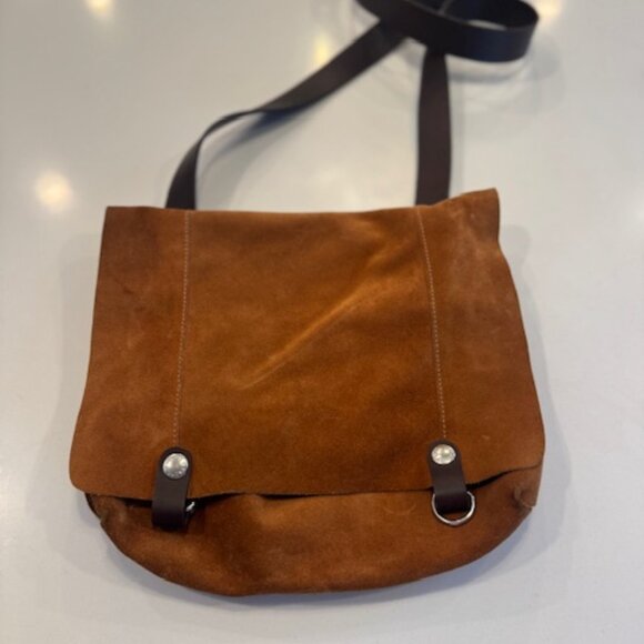 Prune Suede Crossbody Bag - Picture 6 of 7